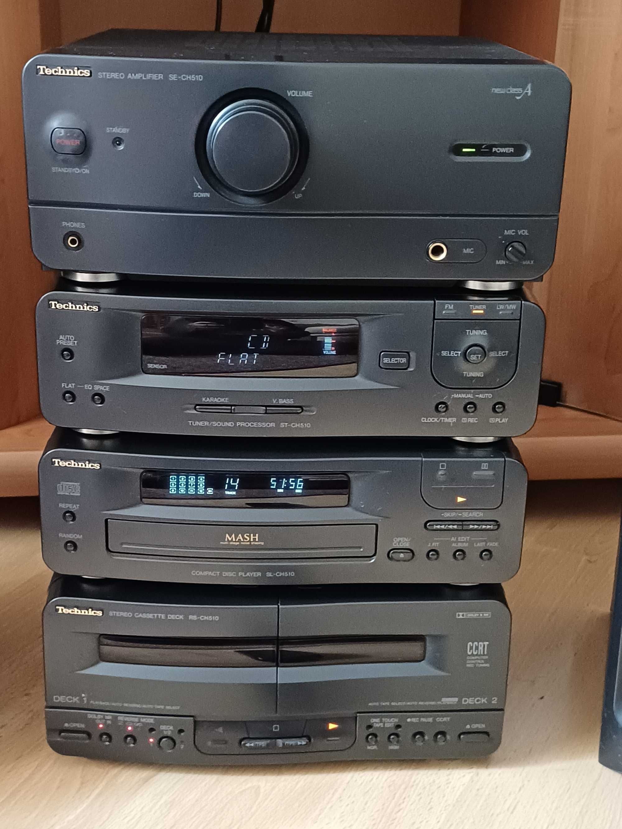 Sprzedam wieżę Technics SE-CH510 – 4 elementy + 2 głośniki + pilot
