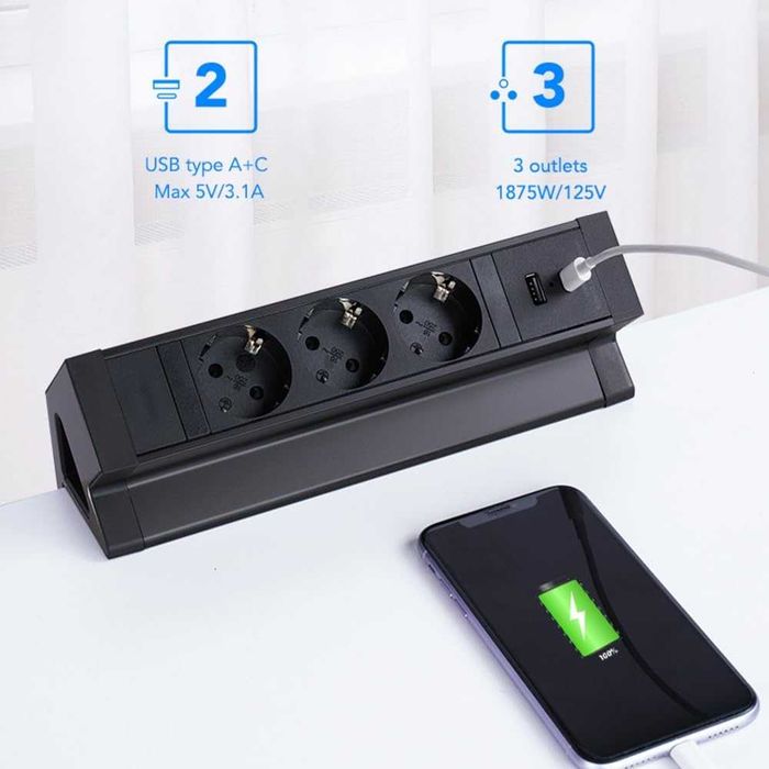 Nowe gniazdo komputerowe /port USB /zasilacz / listwa zasilająca K477!