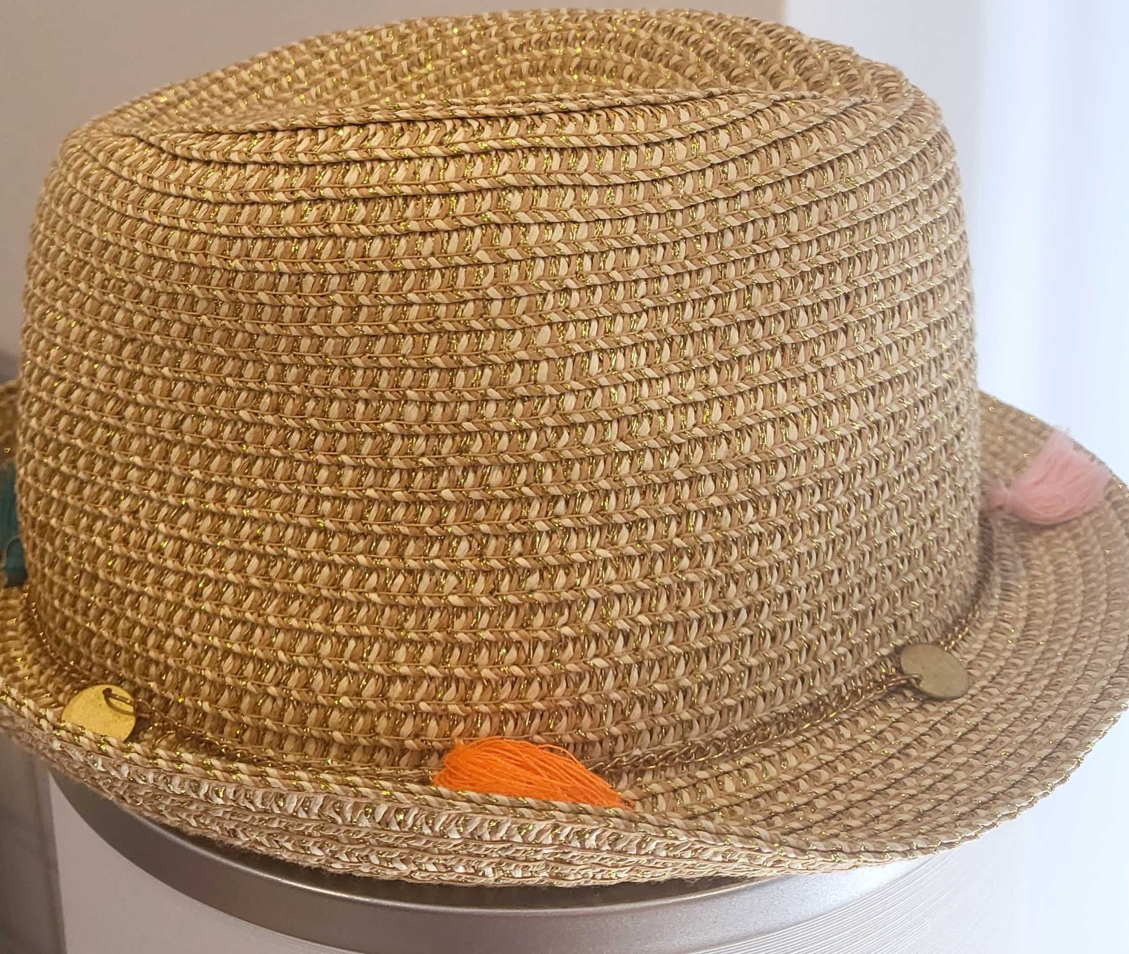 Стильная летняя шляпа/шляпка от солнца от Cappelli/Италия, цвет-золото