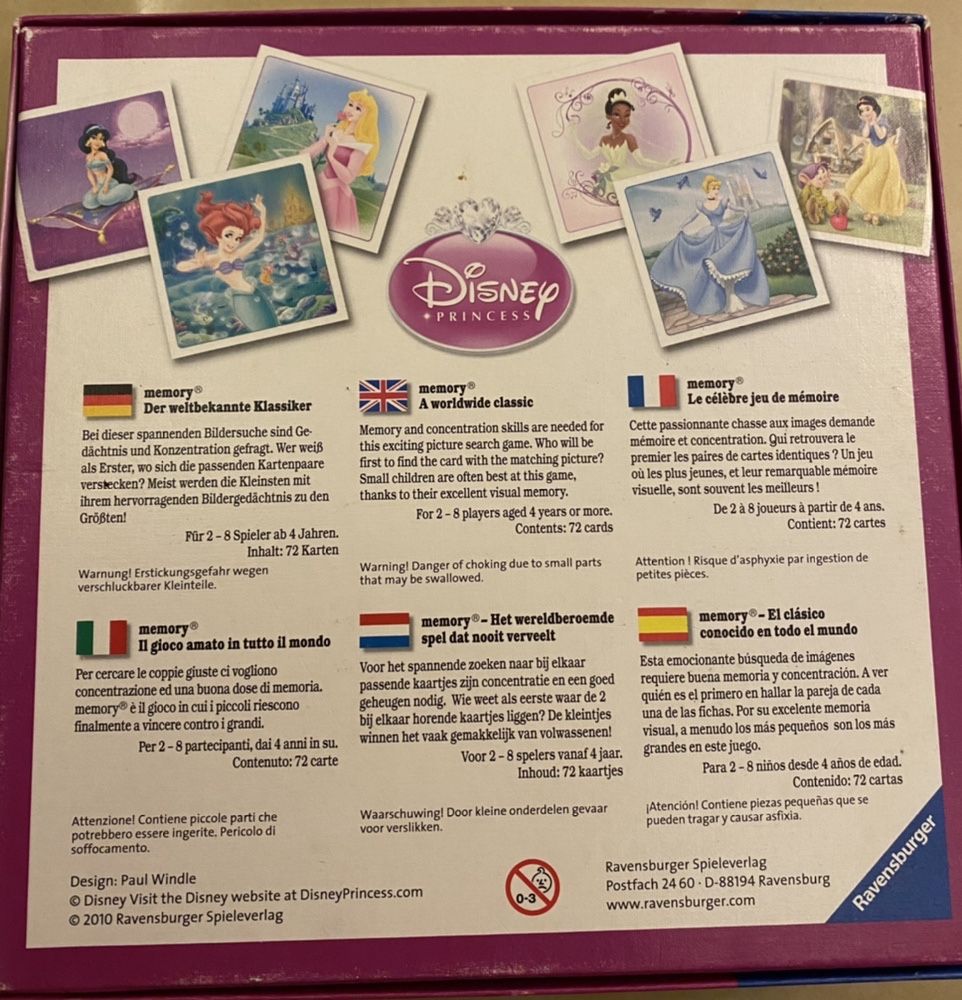 Gra pamięciowa firmy Ravensburger Disney Princess