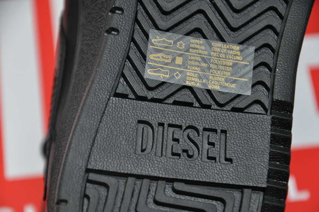 "DIESEL". Оригинал. Высокие кожаные кроссовки хайтопы. р.42 - 27,0 см.