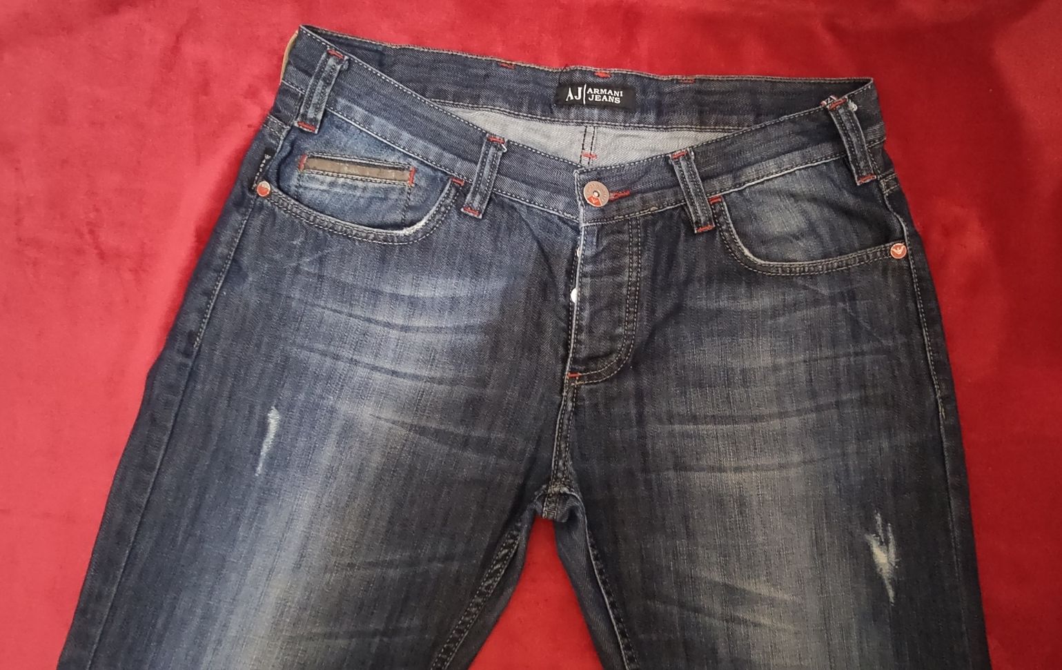 Spodnie jeansowe granatowy marki ARMANI JEANS W 36 Oversize