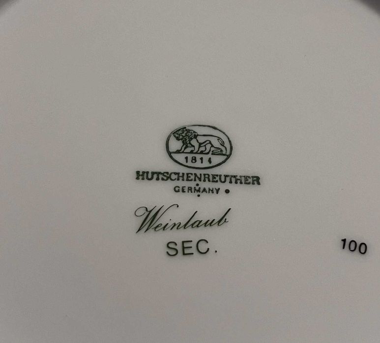 Zestaw herbata śniadaniowy porcelana Hutschenreuther "Weinlaub".