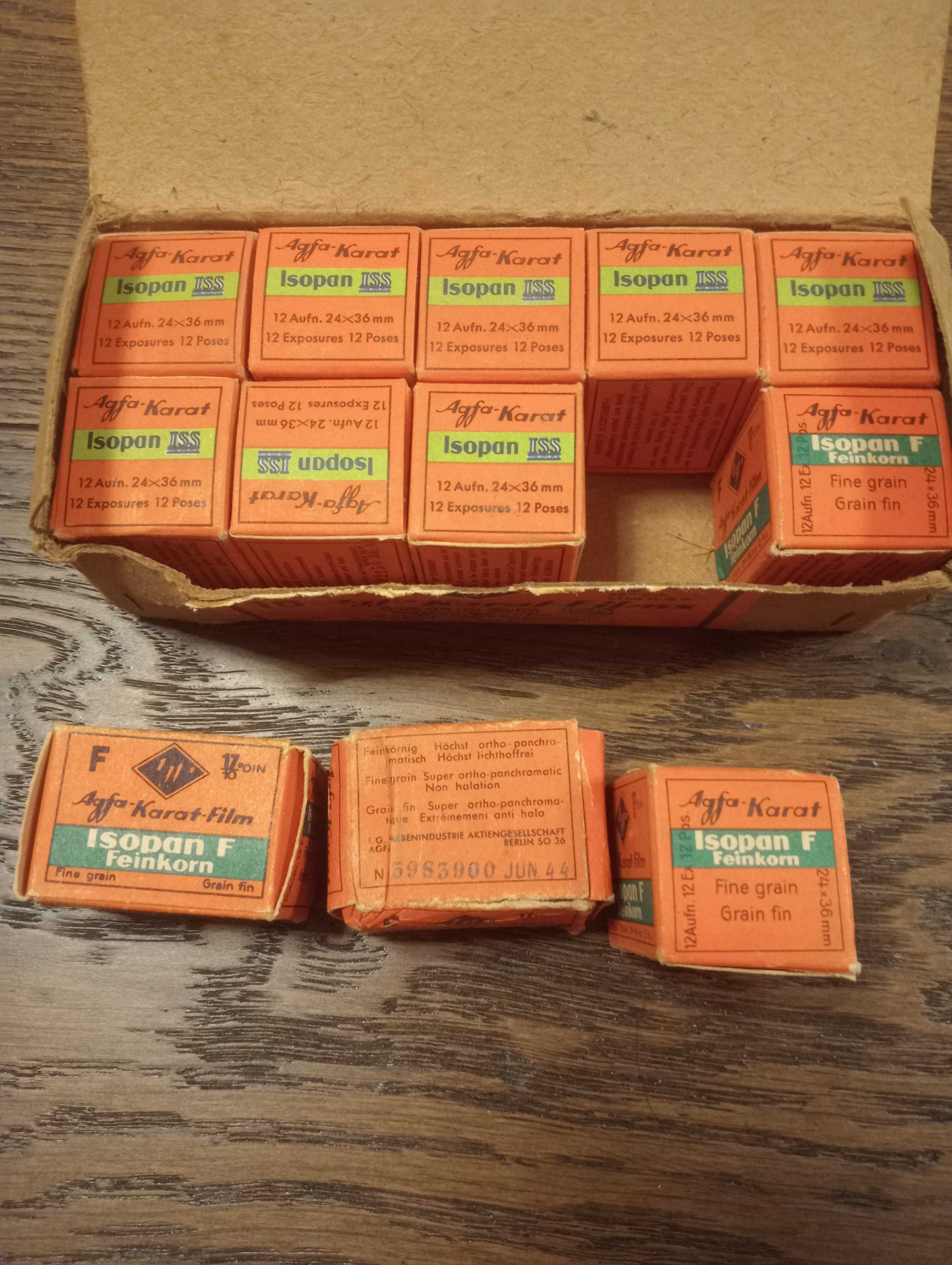 Klisza film Agfa isopan 1944