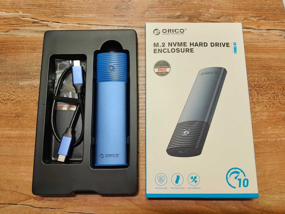 Obudowa dysku SSD Orico USB-C M.2 NVMe 10Gbps kieszeń RTL9210