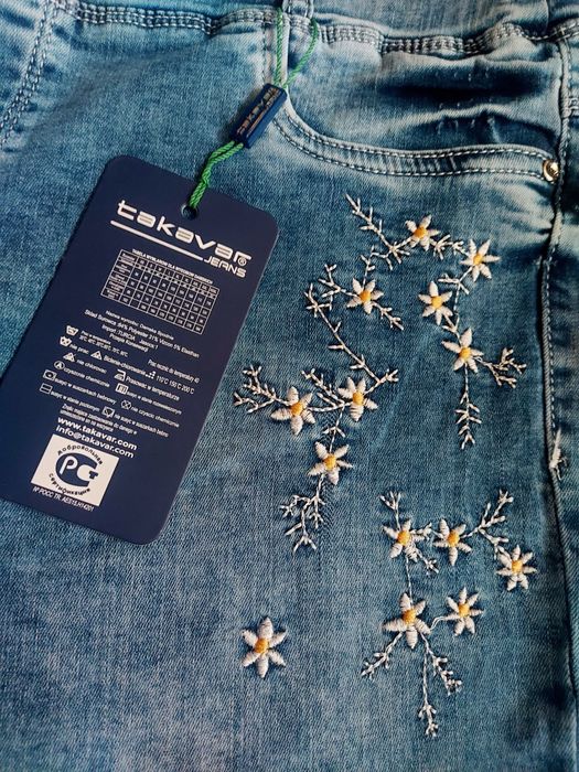 Супербаталы !модные джинсы Sassofono Takavar c вышивкой. 58-66