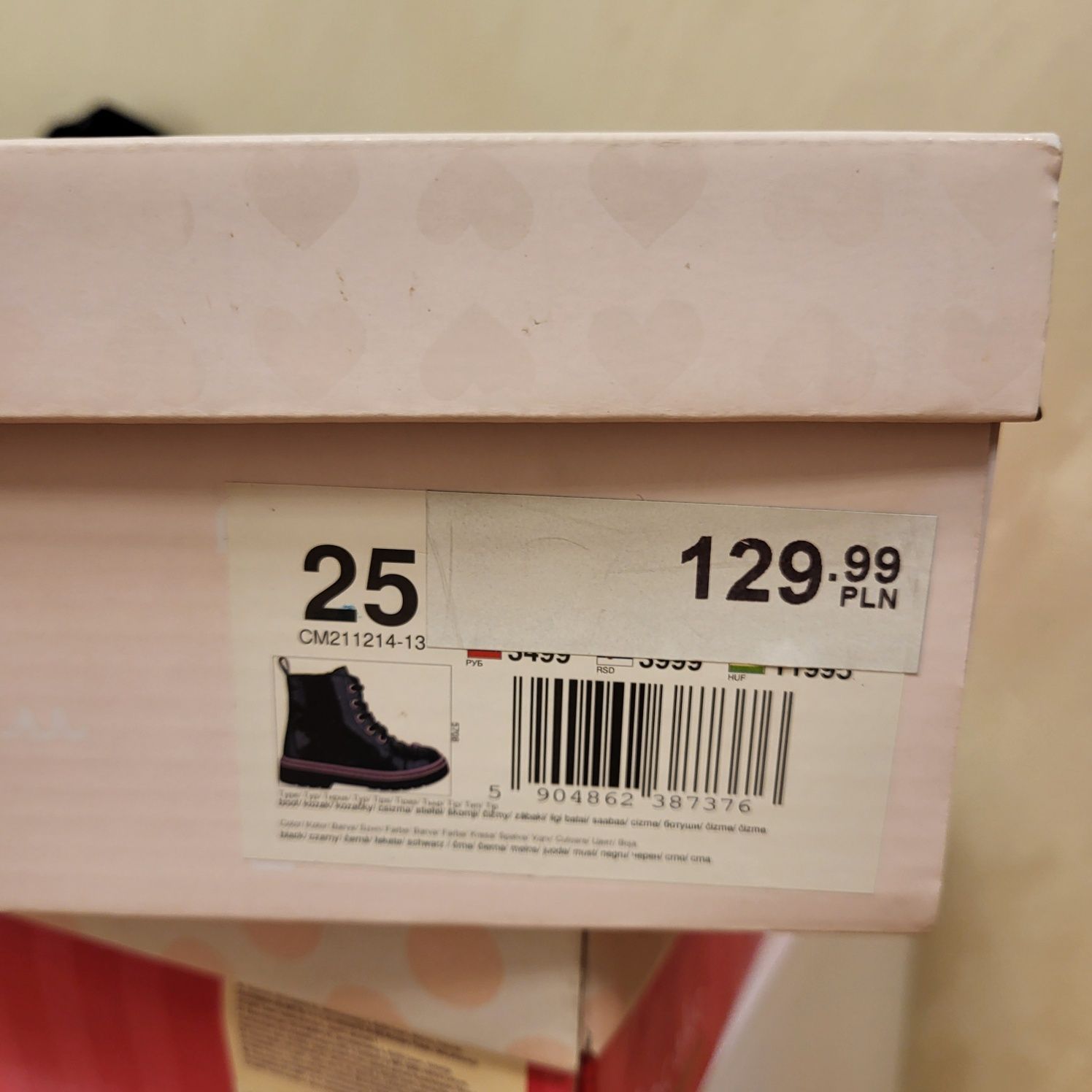 Buty zimowe  kozaki trzewiki  botki dla dziewczynki r 25