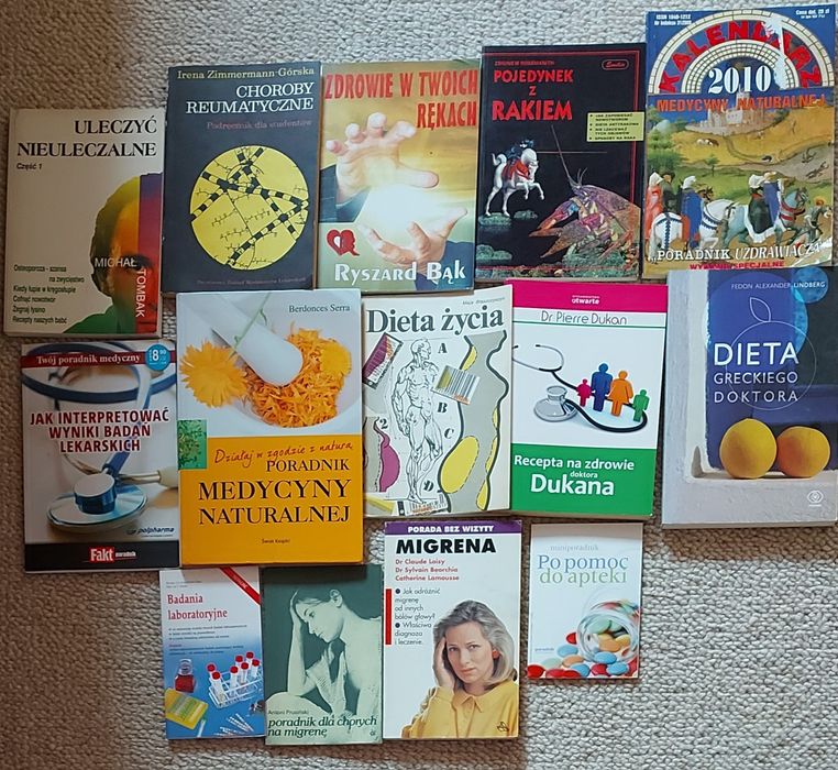 15 książek medycyna naturalna rak stawy migrena dieta