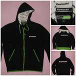 Oryginalna czarna męska bluza z kapturem na motor - Kawasaki. BDB L/XL