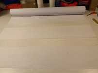 Tkanina sztywniejsza "dzień i noc"biała szer.125 cm.