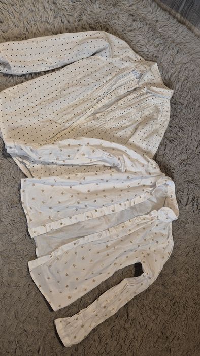Koszula biała długi rękaw szt 2 rozm 128