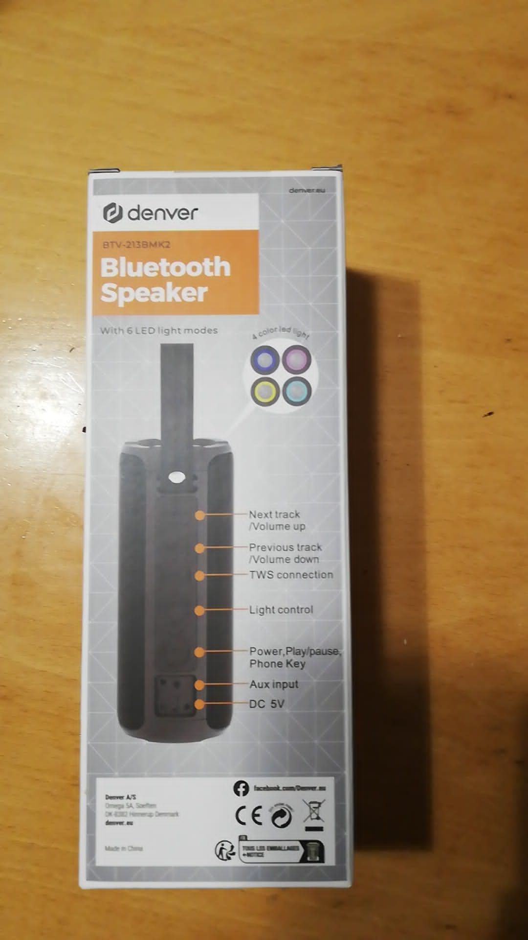 Głośnik bluetooth z LED