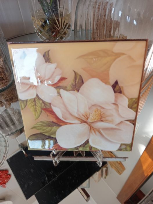 Azulejo pintado á mão _- para moldar  ou pendurar em aplicação própria