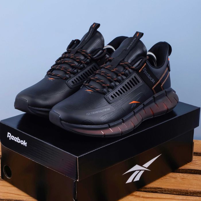 (1707) Чоловічі Кросівки Reebok Zig Kinetica чорні з помаранчевим