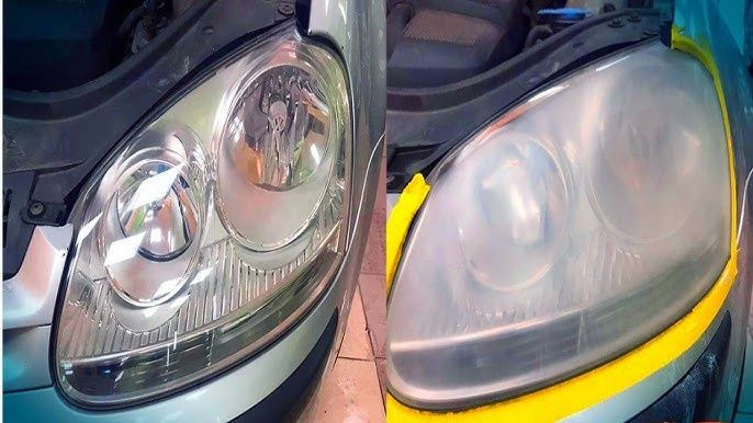 serviço de limpeza de faróis de automóveis
