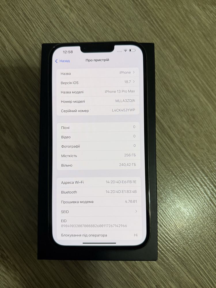 iPhone 13 Pro Max 256GB Graphite