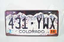 Plakat metalowy Tablica Rejestracyjna Colorado