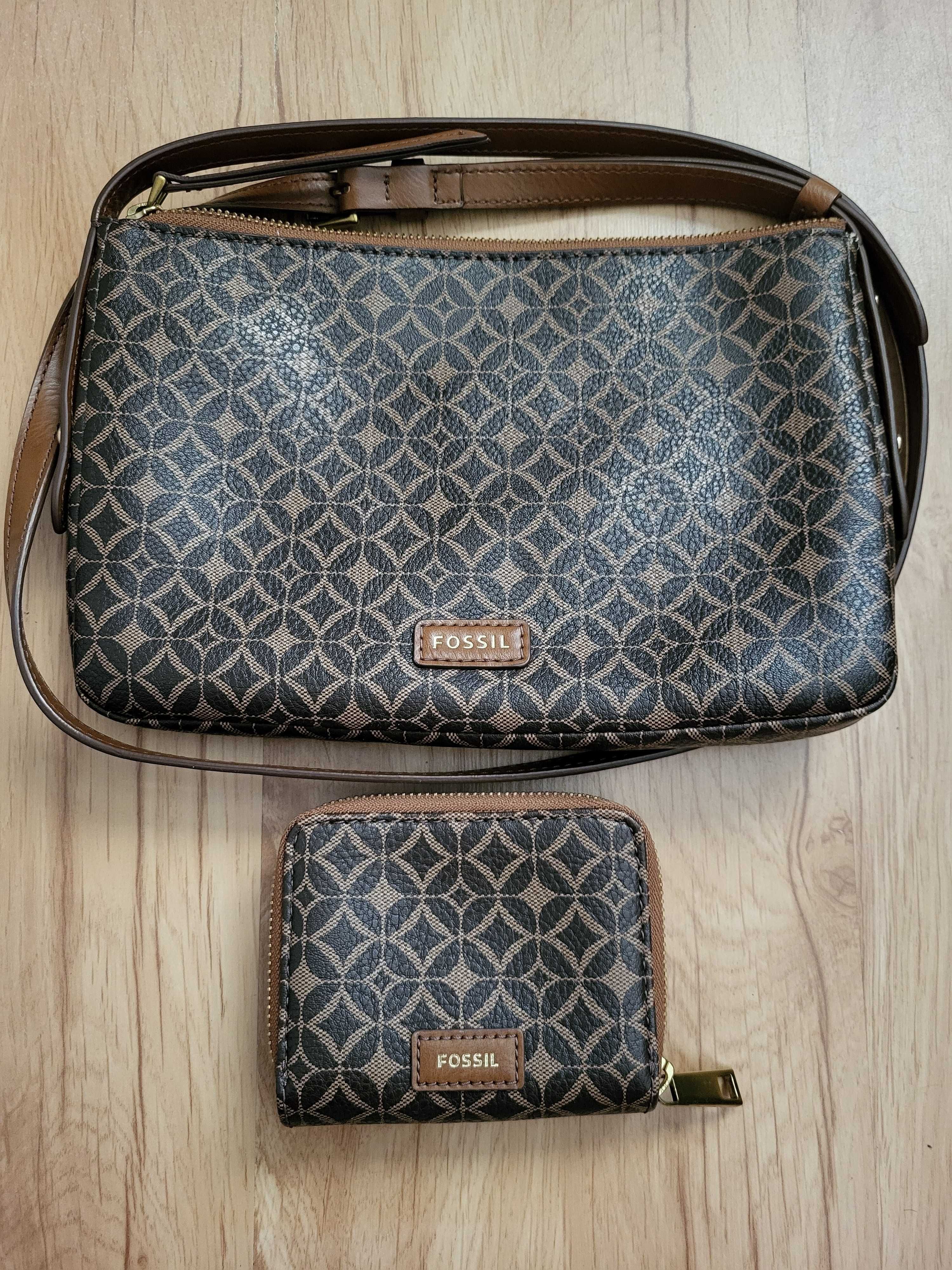 Fossil zestaw torebka + portfel