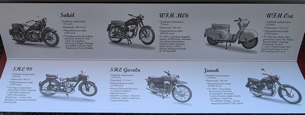 Kolekcja numizmatów z serii Kultowe Polskie Motocykle Polska 2014.