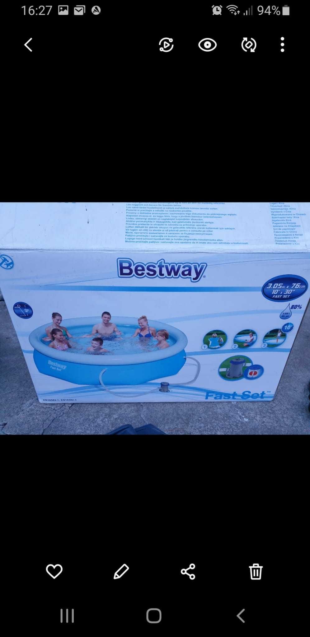 Basen rozporowy fast set 3m