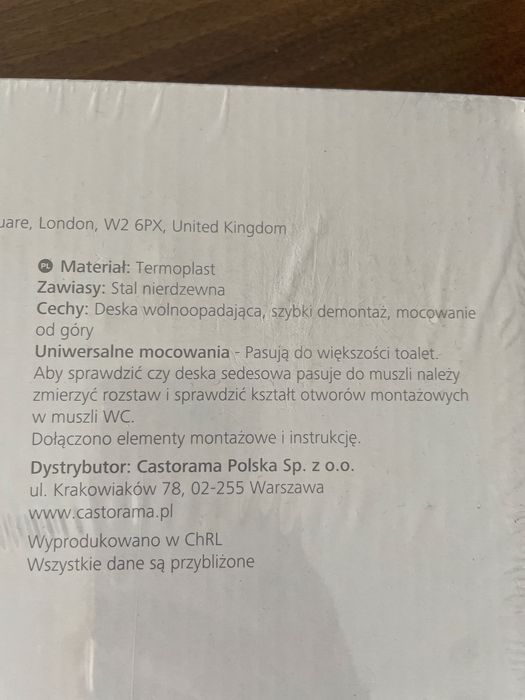 Wolnoopadająca deska sedesowa Cooke & Lewis - Diani - 2 szt. - nowe