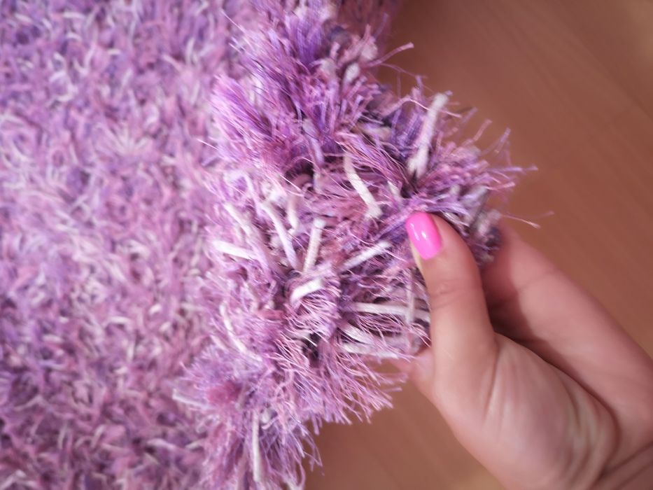 Tapete Shaggy Rosa/Roxo