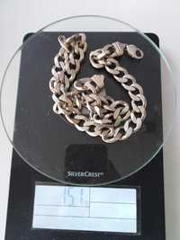 Srebrny łańcuszek pancerka próba 925,  151 gram