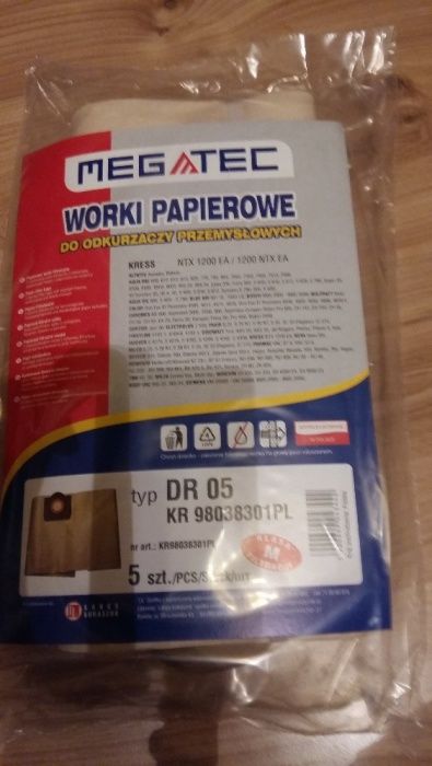 Oryginalny filtr poliestrowy i worki do odkurzacza KRESS NTX 1200