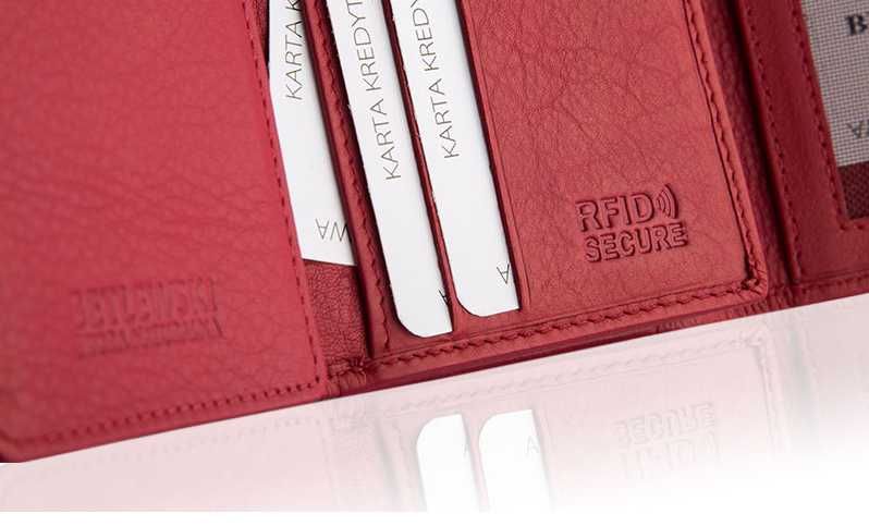 Betlewski portfel skóra naturalna czerwony BPD-SS-17 - kobieta ttst895