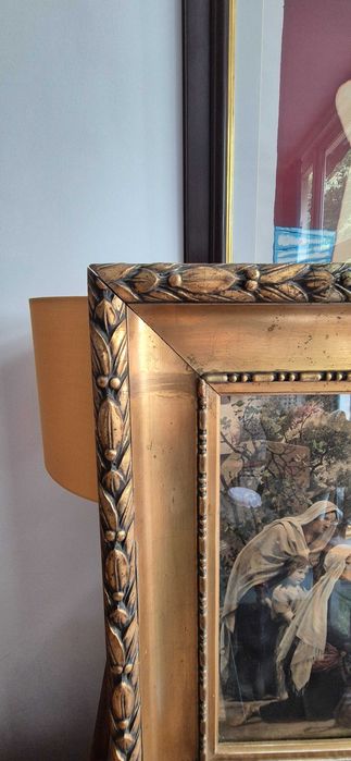 Obraz barwna litografia "Chrystus błogosławiący dzieci" Julius Hübner