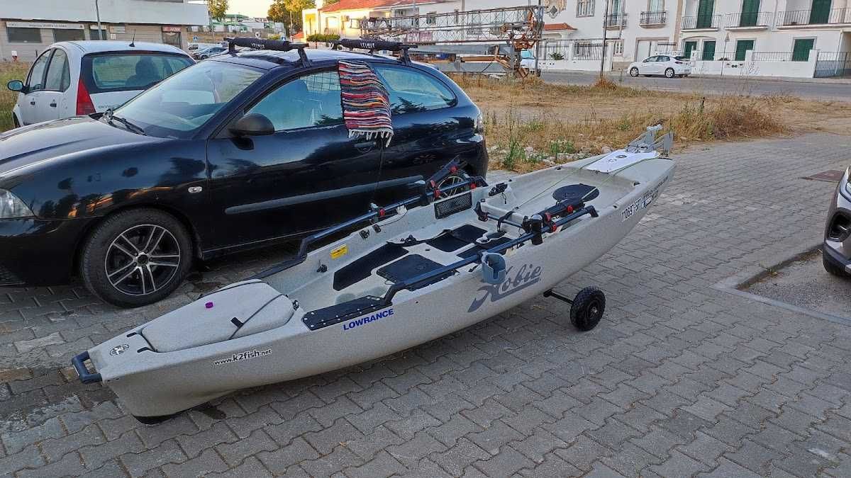 KAYAK HOBIE PRO ANGLER 12 C/ PICKUP FINS + todos os acessórios