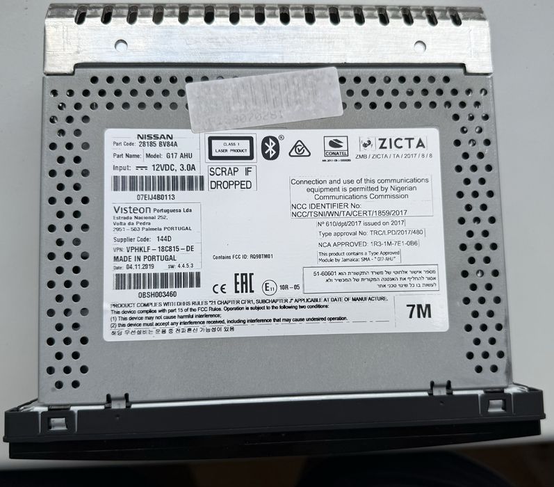 Магнітола, мультимедійна система 28185BV84A/28185 BV84A відNissan Juke