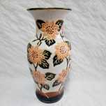 Vaso grande de barro vintage. Vaso português com girassóis