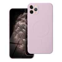 Futerał Silicone Mag Cover Magsafe Iphone 11 Pro Max Różowy + Szkło