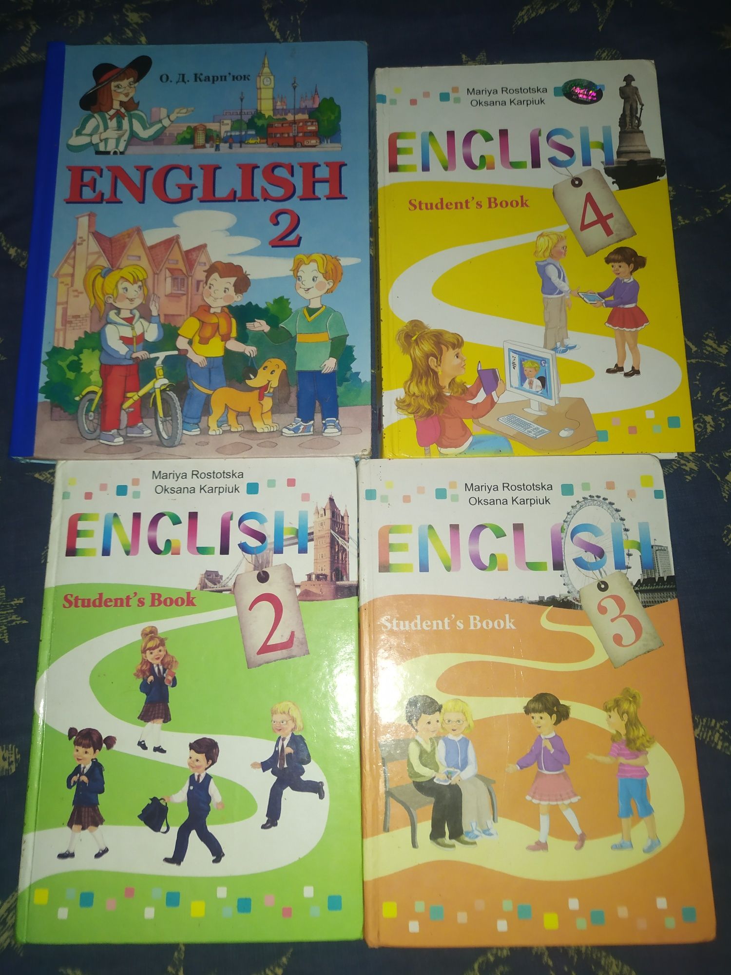 Продам підручники з англійської мови для  2,3,4 класу.