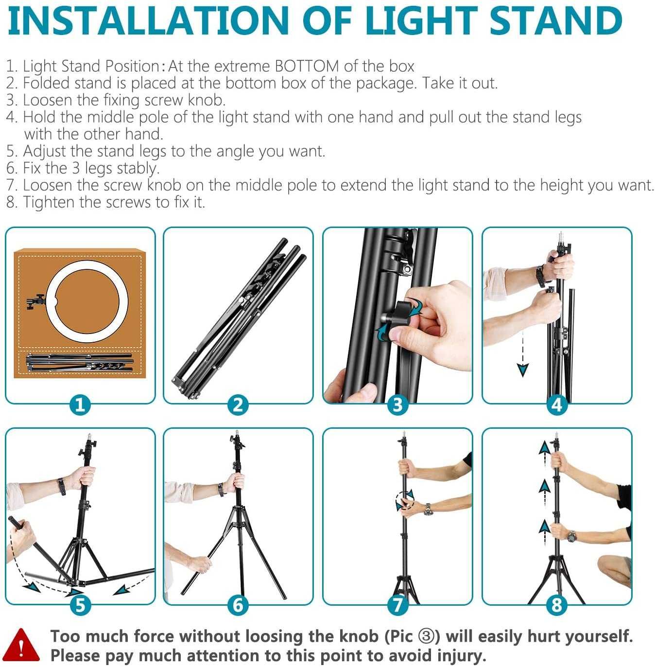 Anel de luz 18" 48cm Ringlight LED Neewer + tripé