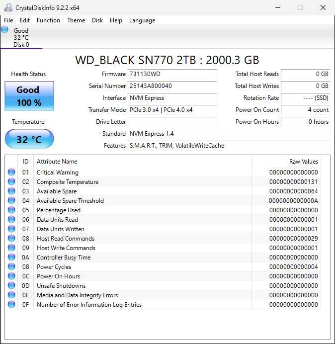 SSD Накопичувач WD_BLACK SN770 1TB 2TB NVMe PCIe Gen4 x4 M.2 2280