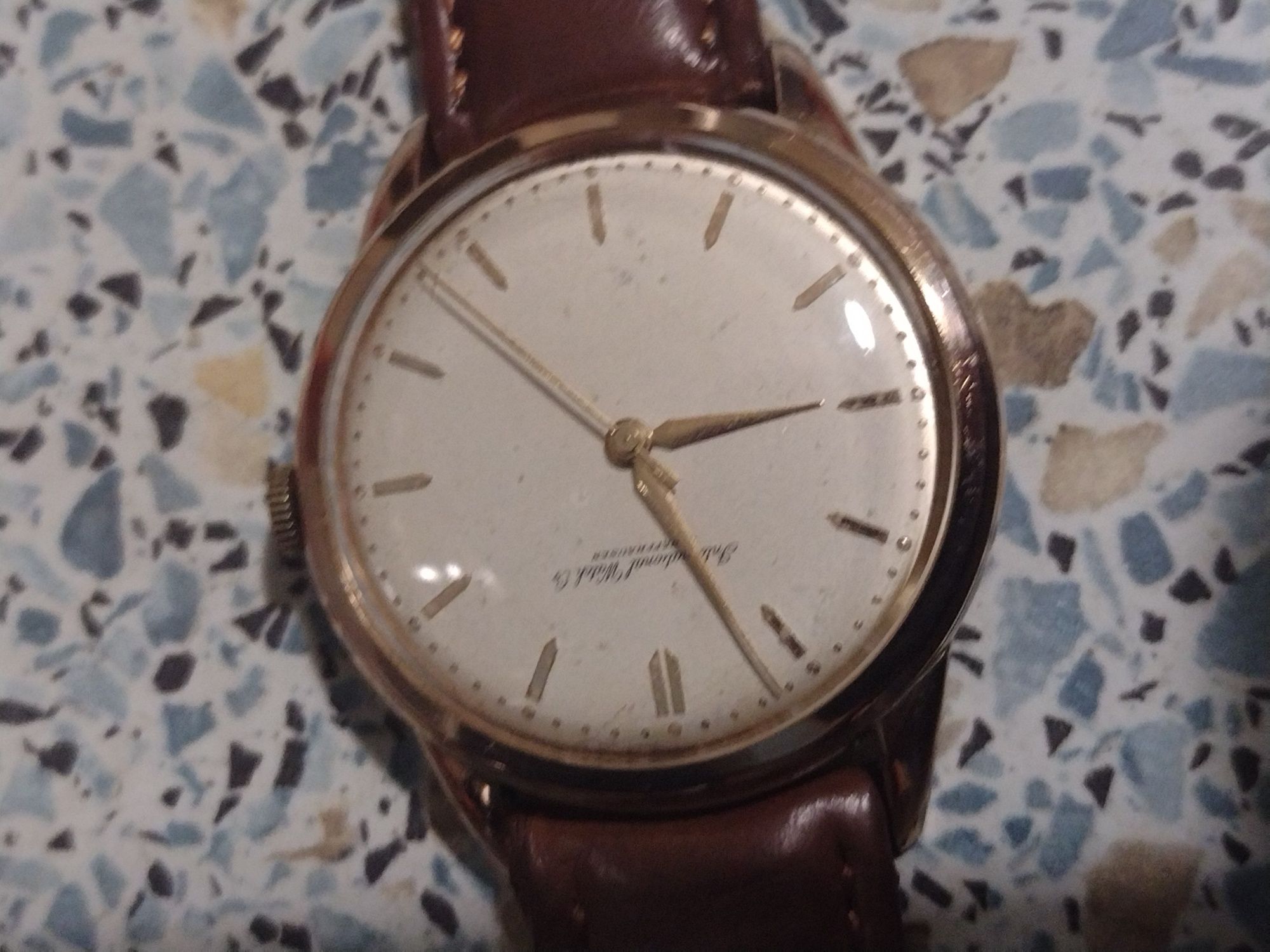 Złoty zegarek IWC 18k 36mm bez koronki