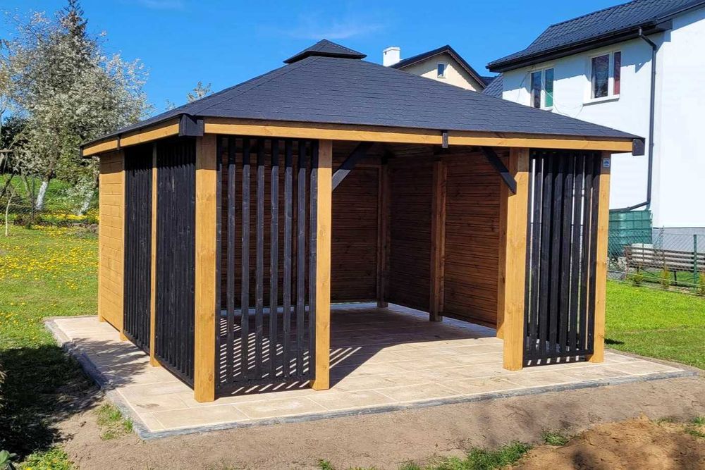 Promocja! -10% ALTANA OGRODOWA Drewniana NOEMI II 4x4m Lamele