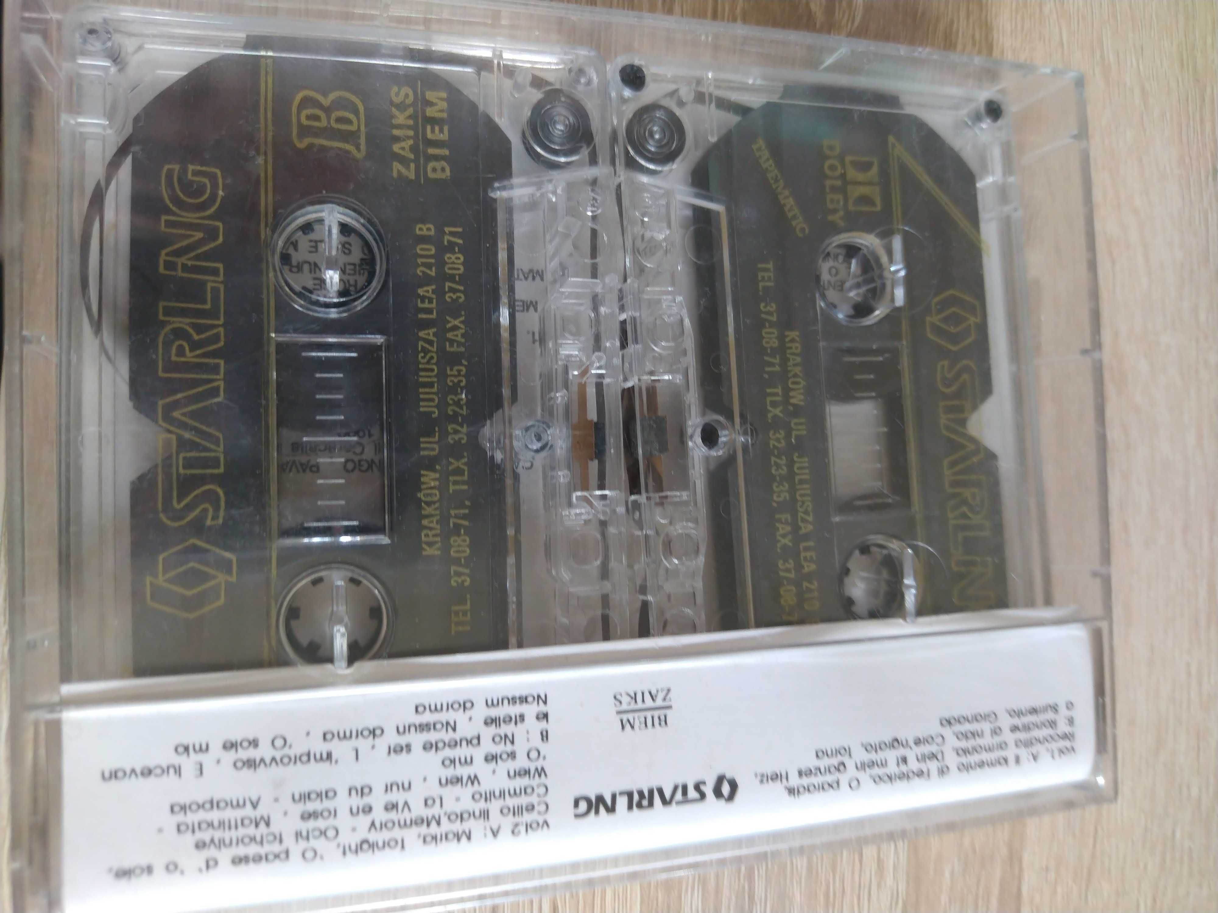 Carreras Domingo Pavarotti Trzej tenorzy kasety