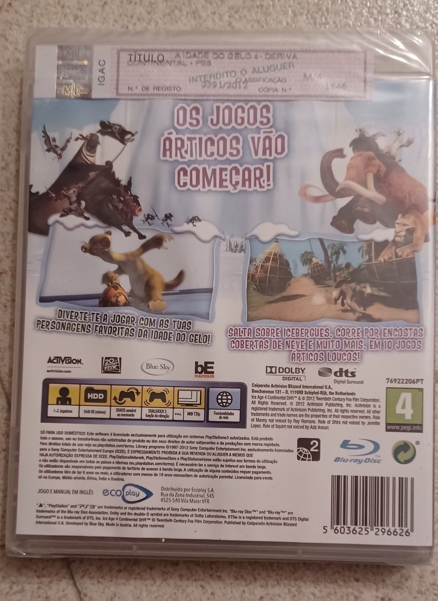 Jogo A idade do Gelo 4 - Playstation 3 NOVO