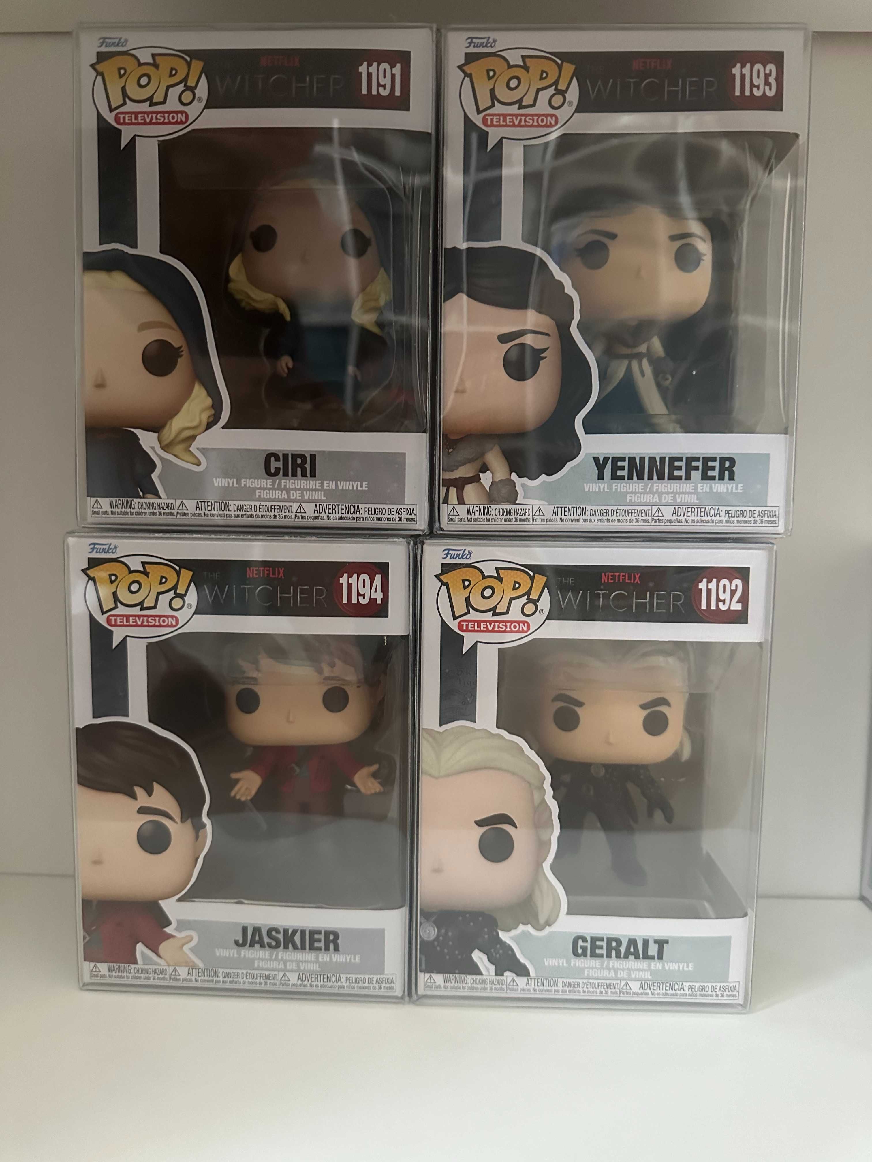 Funko pop Ciri 1191 Yennefer 1193 Jaskier 1194 Geralt 1192 Witcher