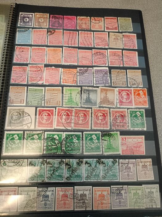 Stare pocztowe znaczki Niemcy strefy okupacyjne