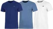 4f Zestaw 3szt. 3-pak Męska Koszulka T-shirt 100% Bawełna / rozm M