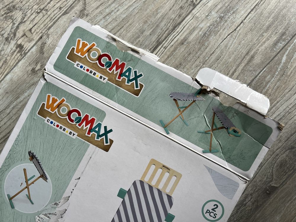 Drewniany zestaw do prasowania dla dzieci, Colorbaby Woomax