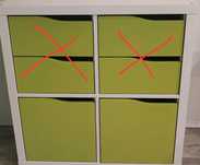 Wkłady Kallax fala ikea