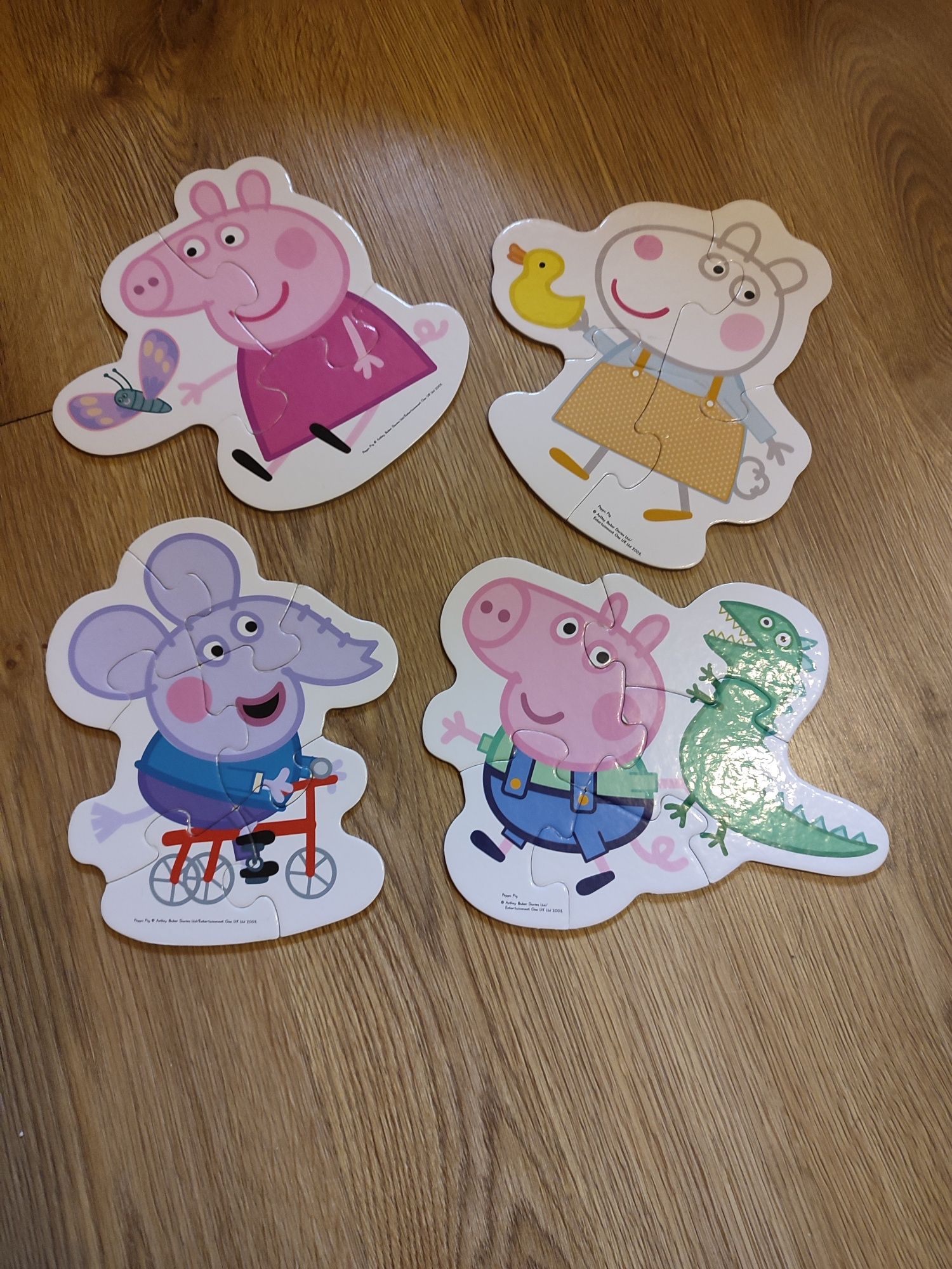 Świnka Peppa -3 różne maskotki i puzzle