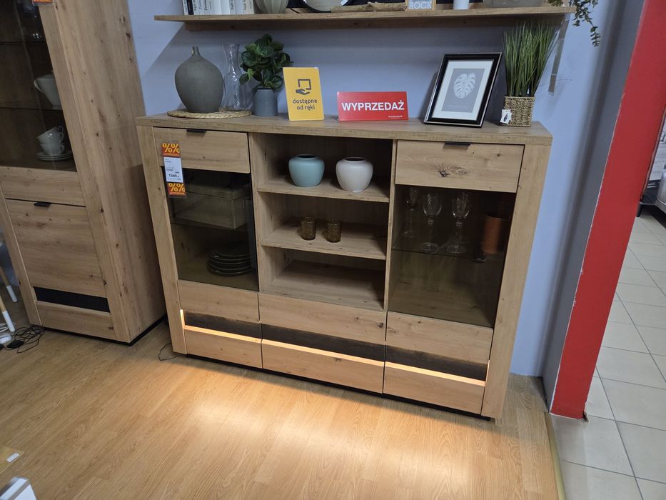 Komoda, witryna, 2x półka