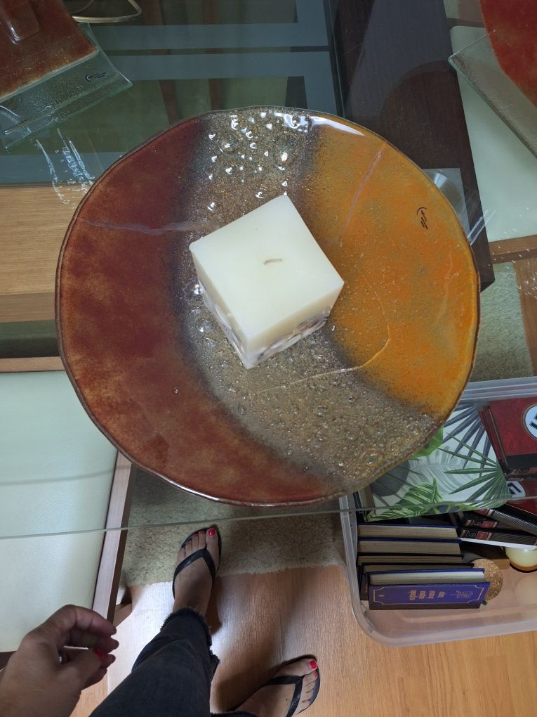 Peças decoração vidro