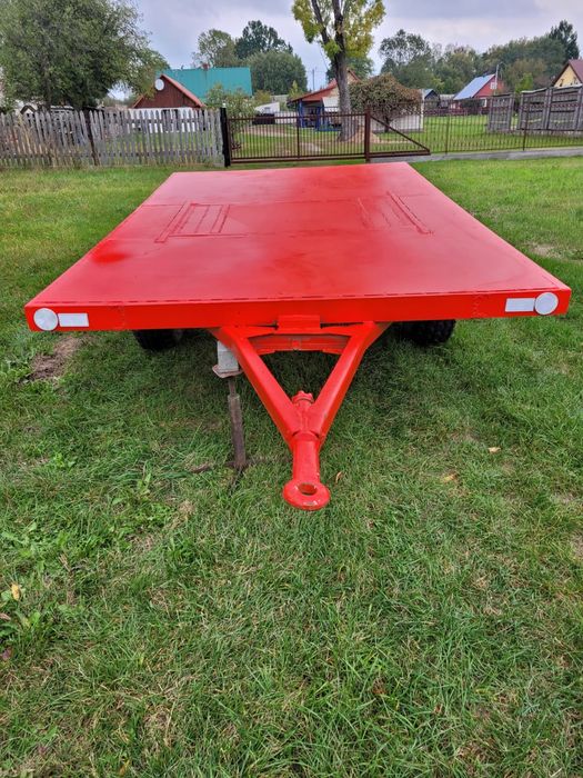 Przyczepa jednoosowa typu platforma, do ciągnika 3,5 ton